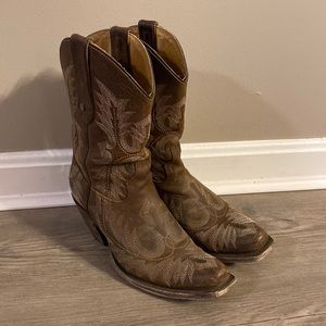 Corral Chocolate Stitches Vamp Tube Western Boots